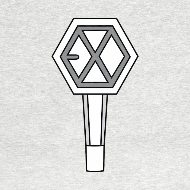 EXO WHITE LIGHTSTICK by kwaii